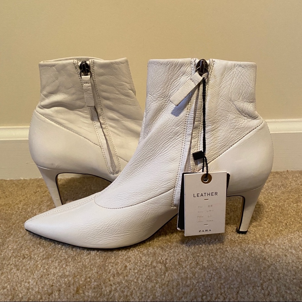 Zara Women Leather Sock Boots